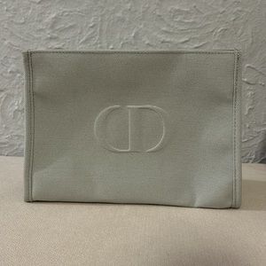CHRISTIAN DIOR Canvas Cosmetic Makeup Pouch NWT